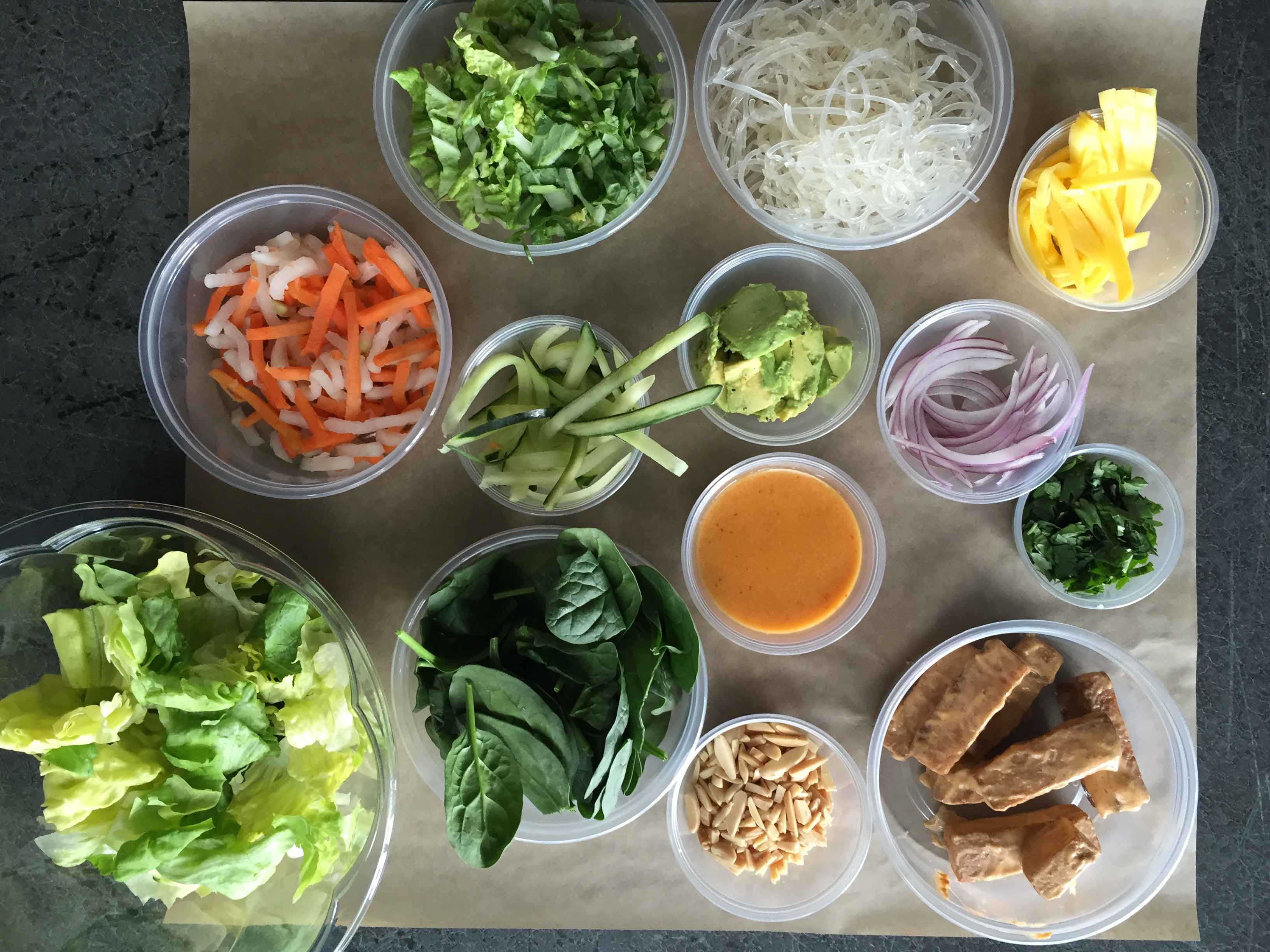 Thai Spring Roll Salad Mendocino Farms Farm Fresh Dining LA