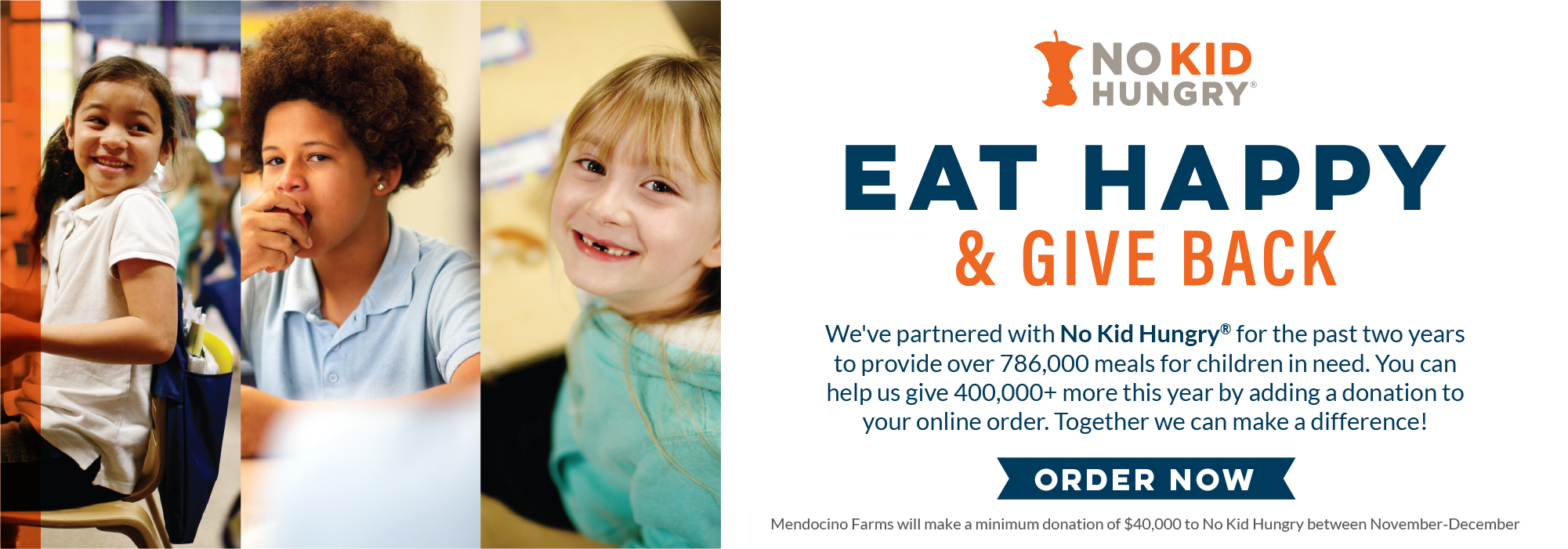 Eat Happy & Give Back to No Kid Hungry