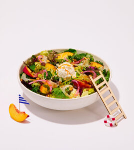 Sweet Peach & Goat Cheese Salad - Hero