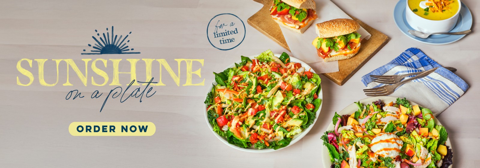 Sunshine on a plate - order now for a limited time